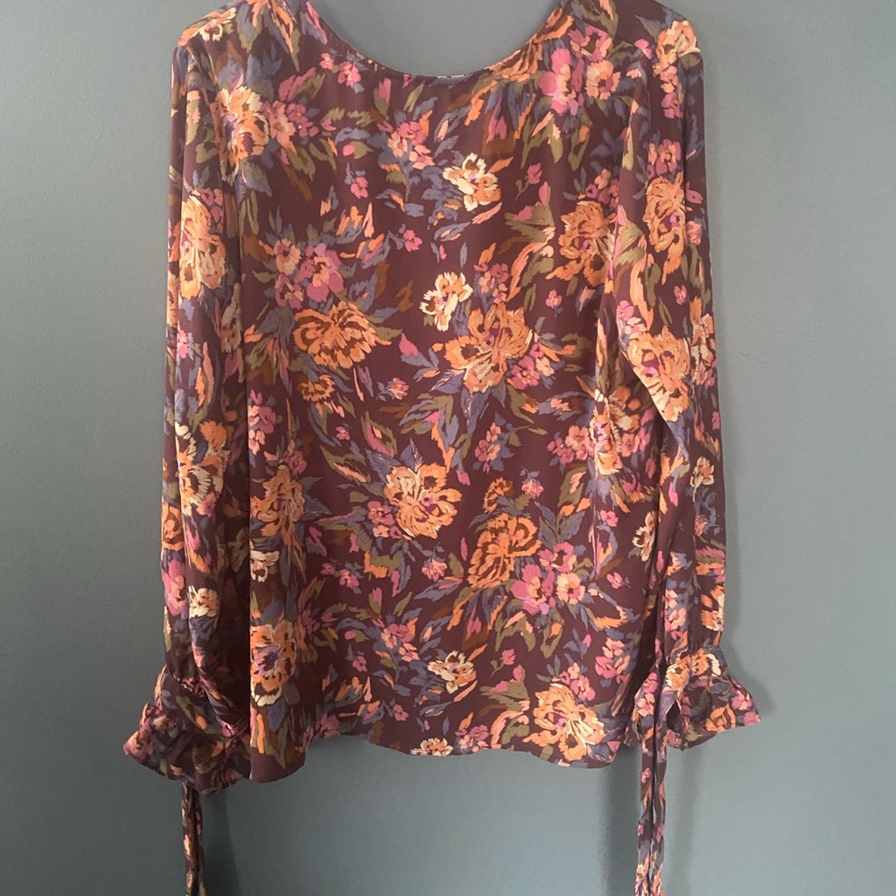 Counterparts Floral Blouse in Rich Hues